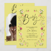 Rustikale Wildblume Bridal Bash Einladung (Vorne/Hinten)