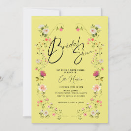 Rustikale Wildblume Bridal Bash Einladung