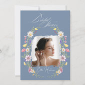 Rustikale Wildblume Bridal Bash Einladung (Rückseite)