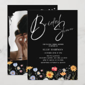 Rustikale Wildblume Bridal Bash Einladung (Vorne/Hinten)