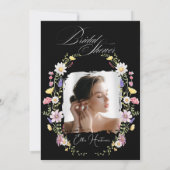 Rustikale Wildblume Bridal Bash Einladung (Rückseite)