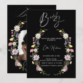 Rustikale Wildblume Bridal Bash Einladung (Vorne/Hinten)