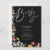 Rustikale Wildblume Bridal Bash Einladung (Vorderseite)