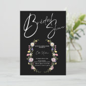 Rustikale Wildblume Bridal Bash Einladung (Stehend Vorderseite)