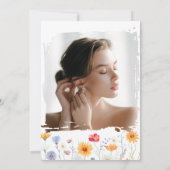 Rustikale Wildblume Bridal Bash Einladung (Rückseite)