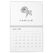 Rustikale Wildblume Bridesmaid Name Kalender (Jan 2027)