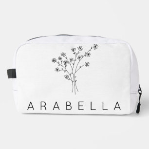 Rustikale Wildblume Bridesmaid Name Waschbeutel