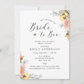 Rustikale Wildblume Brie to Bee Brautparty Einladung (Vorderseite)