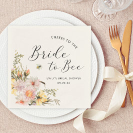 Rustikale Wildblume Brie to Bee Brautparty Serviette