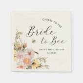 Rustikale Wildblume Brie to Bee Brautparty Serviette (Vorderseite)