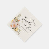 Rustikale Wildblume Brie to Bee Brautparty Serviette (Ecke)