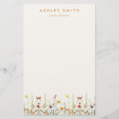 Rustikale Wildblume Briefpapier (Vorderseite)