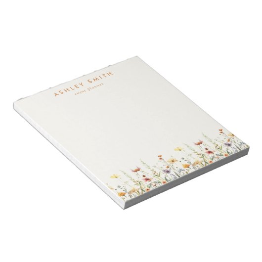 Rustikale Wildblume Business Notepad Notizblock (angewinkelt)