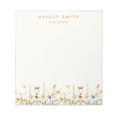Rustikale Wildblume Business Notepad Notizblock (Vorderseite)