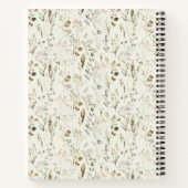 Rustikale Wildblume Cotattcore-Rezepte Notizblock (Rückseite)