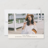 Rustikale Wildblume Cowgirl Foto Dankeskarte (Rückseite)