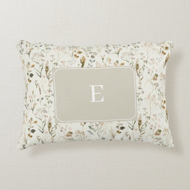 Rustikale Wildblume Dekokissen (Vorderseite)