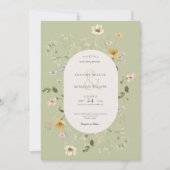 Rustikale Wildblume Einladung (Vorderseite)