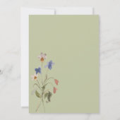 Rustikale Wildblume Einladung (Rückseite)