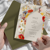 Rustikale Wildblume Elegante Hochzeit auf dem Blum Einladung