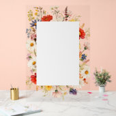 Rustikale Wildblume Elegantes Landhaus Acrylschild (Hochzeit)