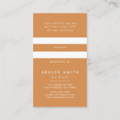 Rustikale Wildblume Empfehlungskarte (Rückseite)