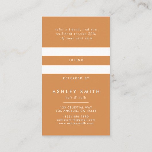 Rustikale Wildblume Empfehlungskarte (Rückseite)