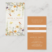 Rustikale Wildblume Empfehlungskarte (Vorne/Hinten)