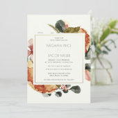 Rustikale Wildblume Fall Blumenhochzeit Einladung (Stehend Vorderseite)