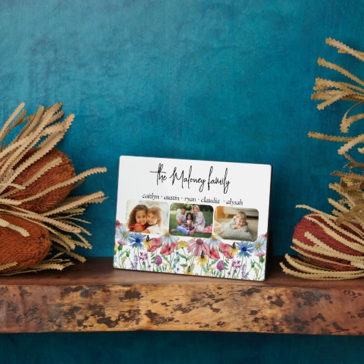 Rustikale Wildblume Familienname Kinder Namen 3 Fo Fotoplatte (Seite)