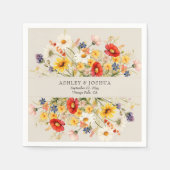 Rustikale Wildblume farbenfroh Sommer Herbst Serviette (Vorderseite)