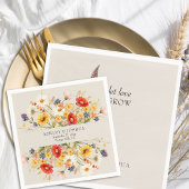 Rustikale Wildblume farbenfroh Sommer Herbst Serviette