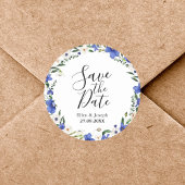 Rustikale Wildblume farbenfrohe Hochzeit retten da Runder Aufkleber