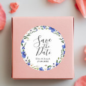 Rustikale Wildblume farbenfrohe Hochzeit retten da Runder Aufkleber