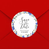 Rustikale Wildblume farbenfrohe Hochzeit retten da Runder Aufkleber