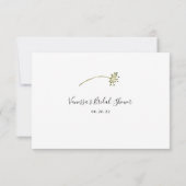 Rustikale Wildblume Flitterwochen-Karte Einladung (Rückseite)