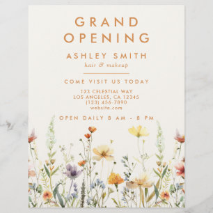 Rustikale Wildblume Flyer