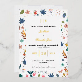 rustikale Wildblume Folieneinladung