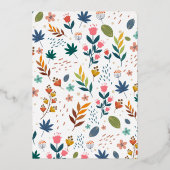 rustikale Wildblume Folieneinladung (Rückseite)