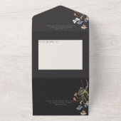 Rustikale Wildblume Frame QR Code All In One Einladung (Außenbereich)