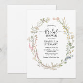 Rustikale Wildblume Frühjahr Brautparty Einladung (Vorne/Hinten)