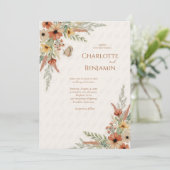 Rustikale Wildblume für Herbst Einladung (Stehend Vorderseite)