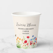 Rustikale Wildblume Garden Spring Wasserfarbenhoch Pappbecher (Vorderseite)