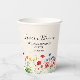 Rustikale Wildblume Garden Spring Wasserfarbenhoch Pappbecher