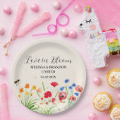 Rustikale Wildblume Garden Spring Wasserfarbenhoch Pappteller (Party)