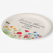 Rustikale Wildblume Garden Spring Wasserfarbenhoch Pappteller (Schrägansicht)