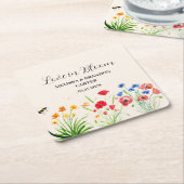 Rustikale Wildblume Garden Spring Wasserfarbenhoch Rechteckiger Pappuntersetzer (angewinkelt)