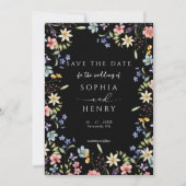 Rustikale Wildblume Garden Wedding Save The Date (Vorderseite)
