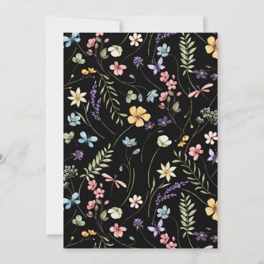 Rustikale Wildblume Garden Wedding Save The Date (Rückseite)