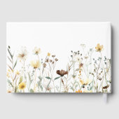 Rustikale Wildblume Gästebuch (Rückseite)